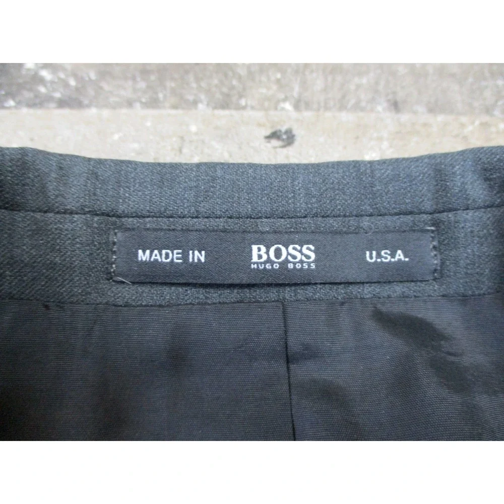 Hugo Boss Blazer Mens 38R Gray Jam76/Sharp1 Virgin Wool Suit Jacket Classic USA